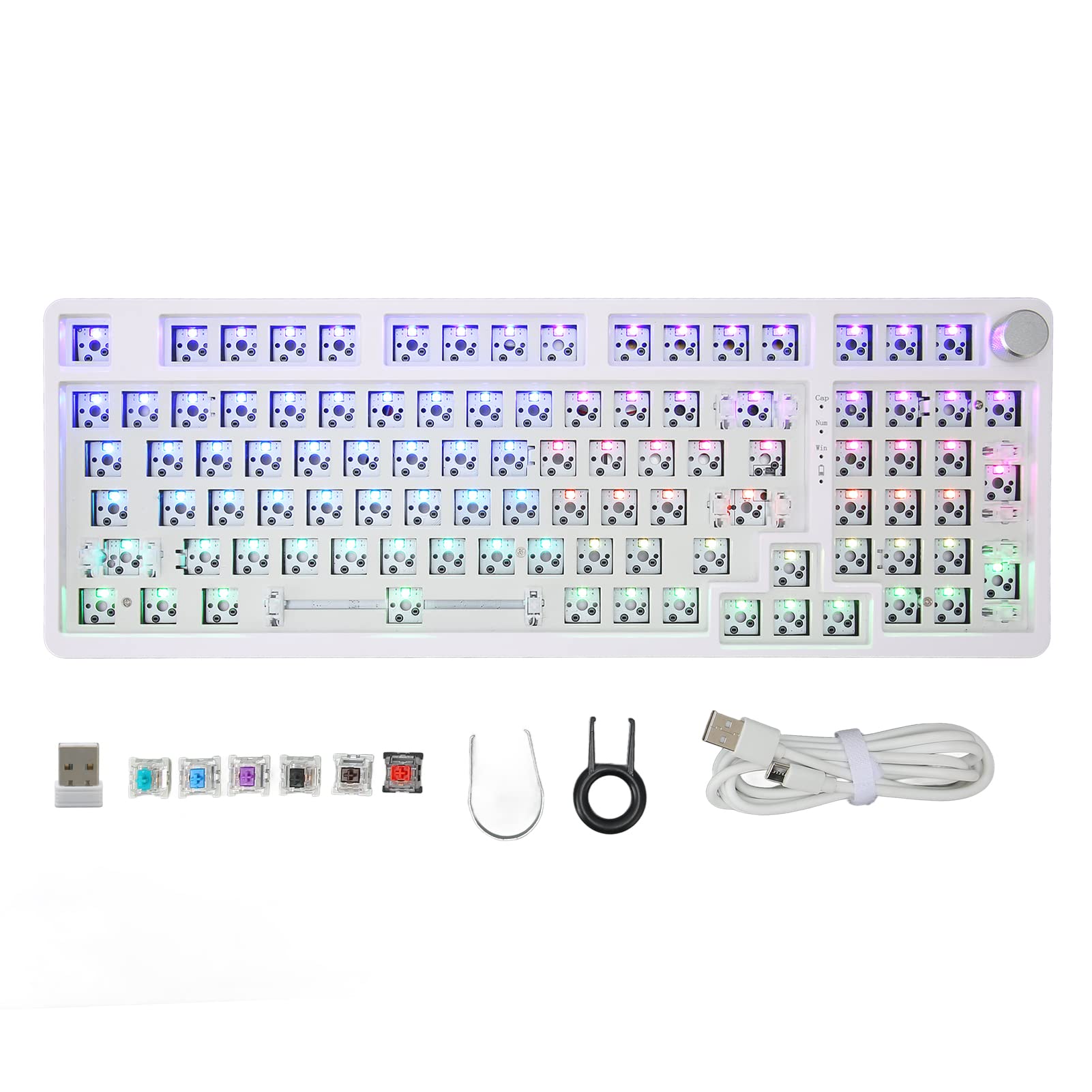 Amazon.co.jp: メカニカル キーボード キット、98% レイアウト RGB
